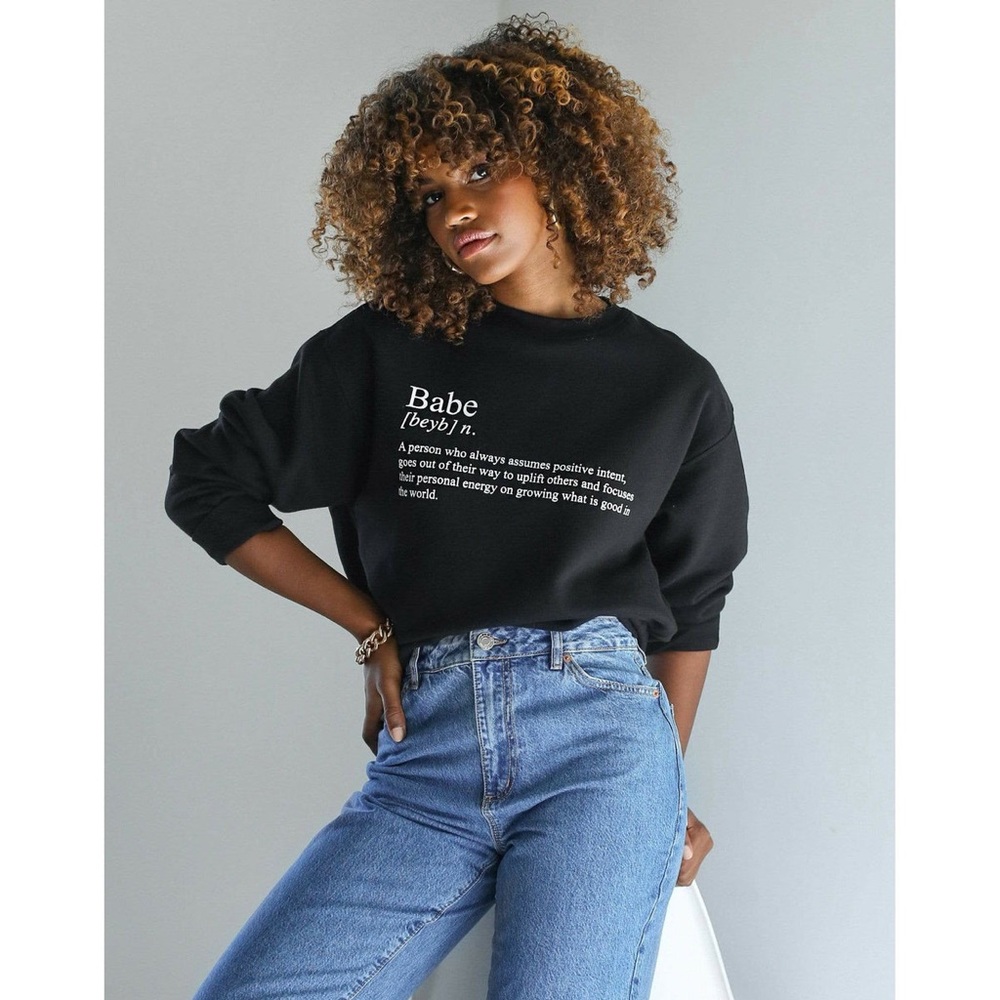BTL “BABE DEFINITION”Crew sweatshirt NWT size XL/XXL - Picture 3 of 8